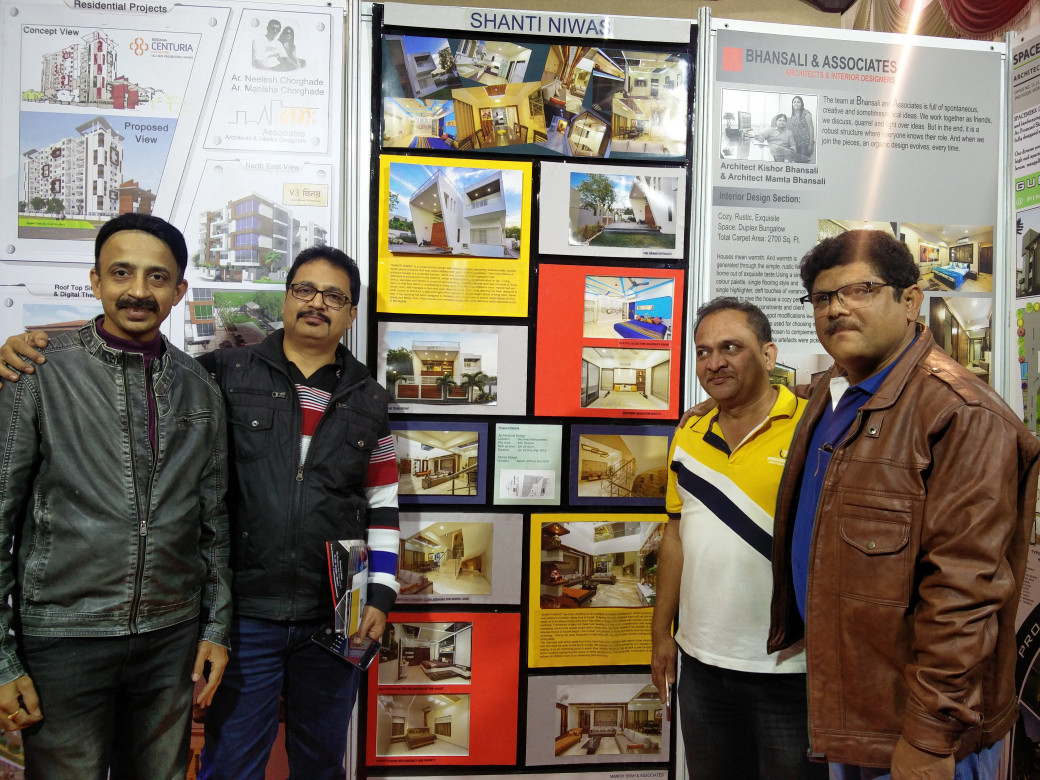 With Guests at Exhibition