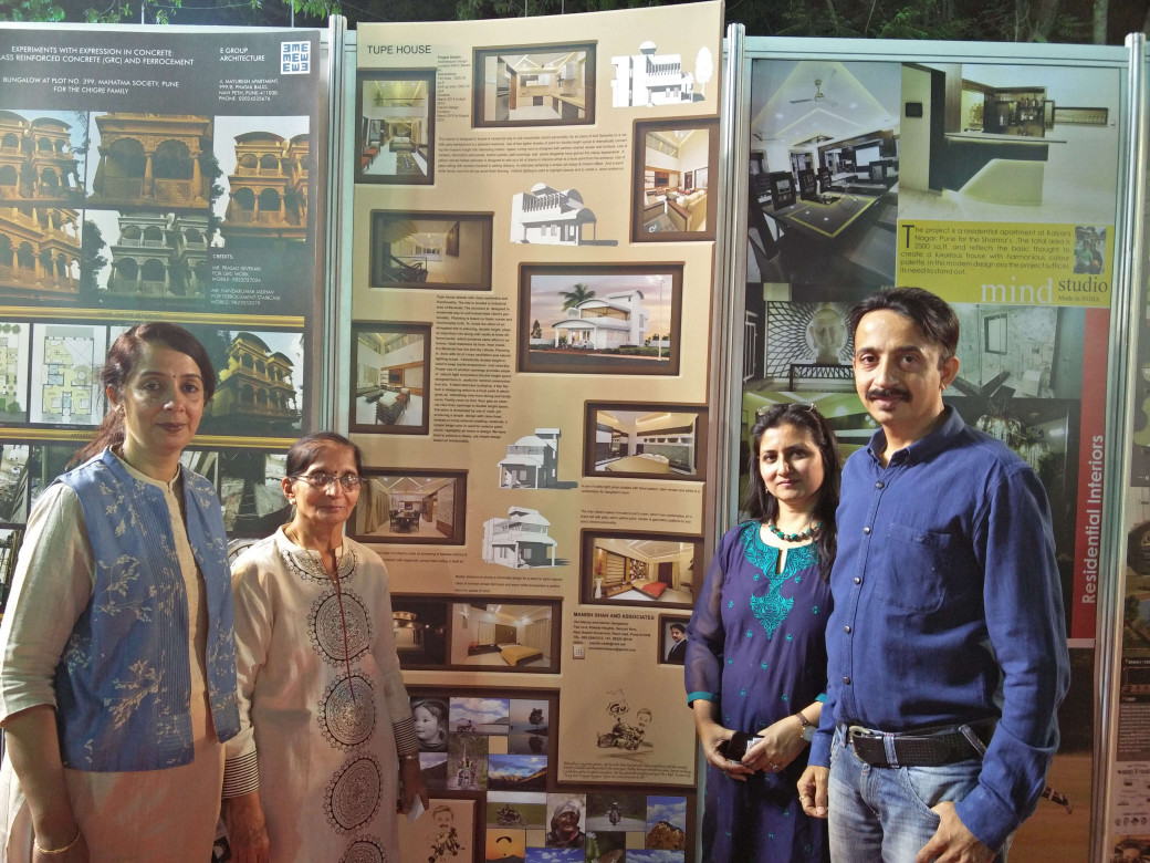With Guests at Exhibition