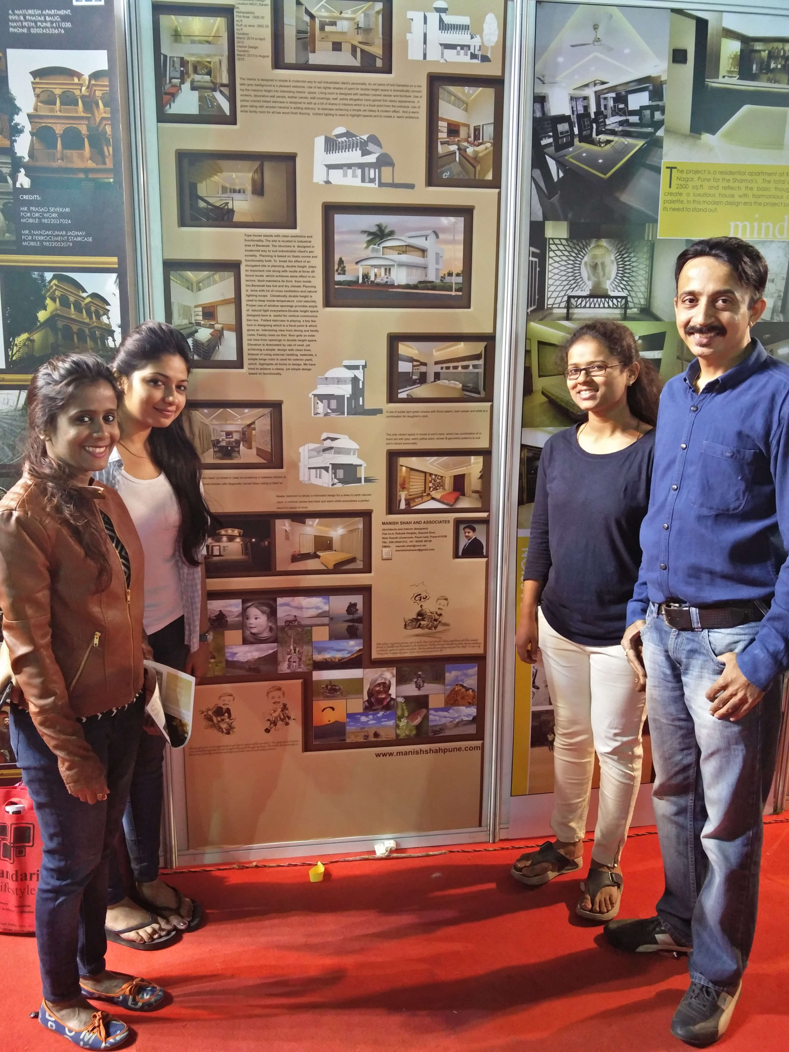 With Office Staff at Exhibition